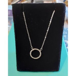 Stunning New Genuine Diamond Petite Infinity Circle Necklace